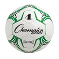 Champion Sports Champion Sports CH4GN Challenger Series Soccer Ball; Green & White - Size 4 CH4GN